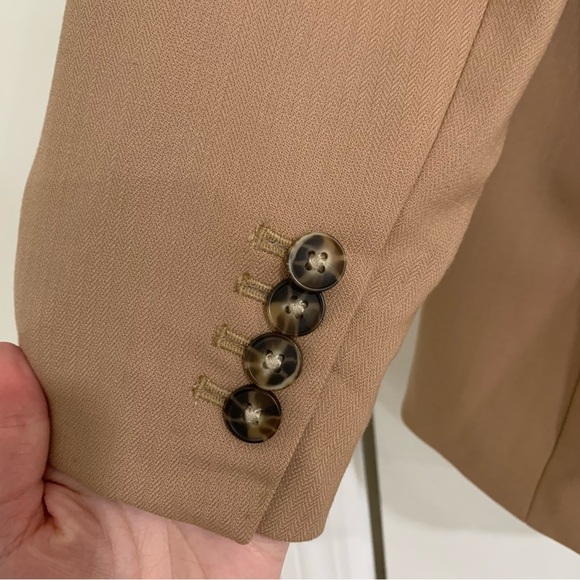 J. Crew Willa Women’s Wool Blend Camel Colored One Button Blazer Size 12 Chic - Picture 6 of 16
